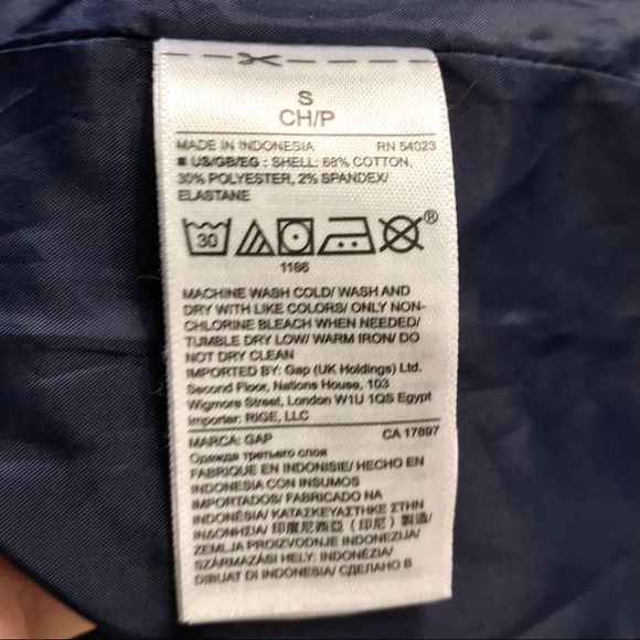 GAP 1969 Short trench coat, size S, denim blue. - Picture 13 of 13